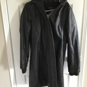 Brown Danier Leather coat size XL